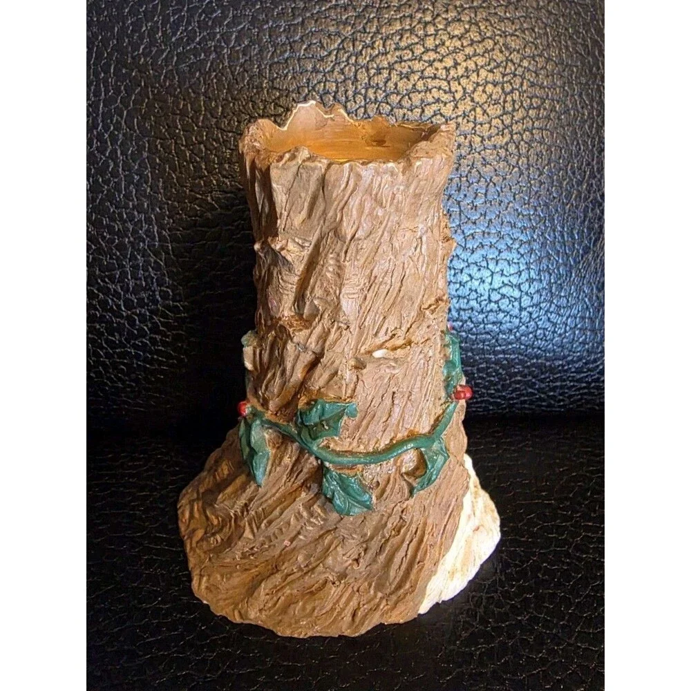 Band Creations Old World Santa Claus Candle Holder Christmas Vintage Figurine 5